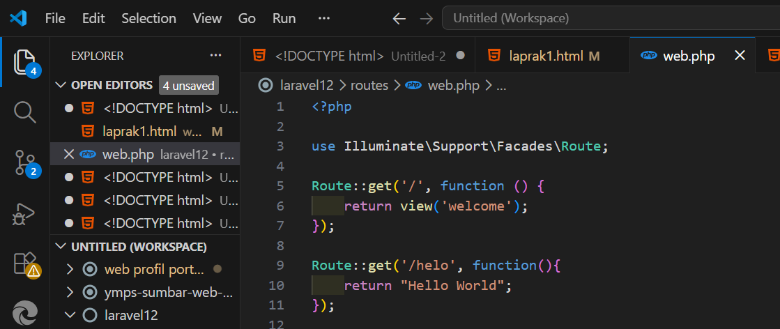 Membuat Hello World Sederhana
